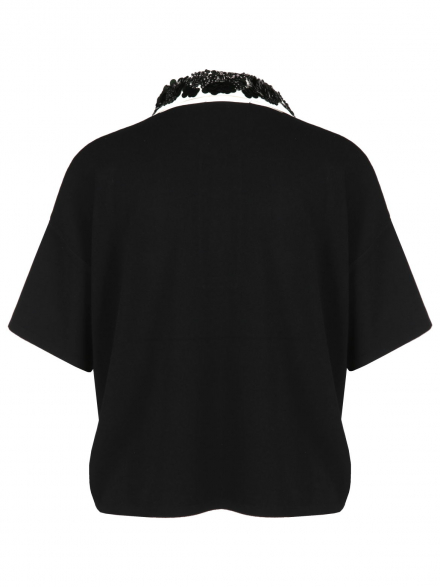 Icona – Icona - Strickshirt mit Paillettenkragen