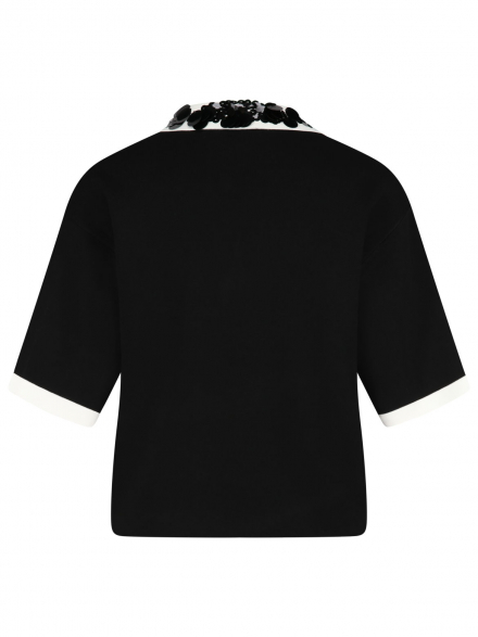 Rena Marx – Rena Marx - Strickshirt mit Paillettenbesatz