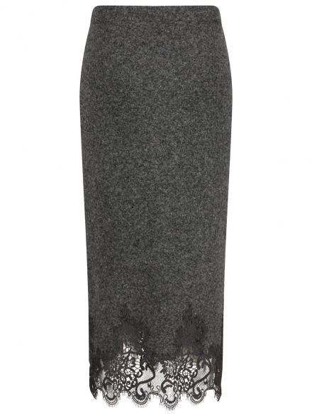Icona – Icona - Strickrock mit Spitzendetail