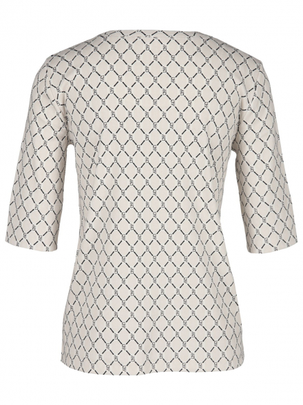 Marc Cain Sport – Marc Cain Sport - Rippshirt mit Logo-Print