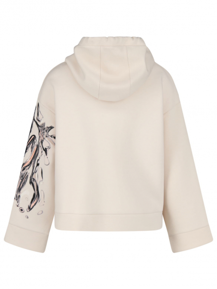 Marc Cain Sport – Marc Cain Sport - Hoodie mit Print und Pailletten
