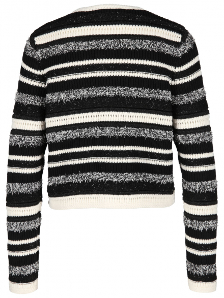 oui - Strickjacke mit Streifenmuster