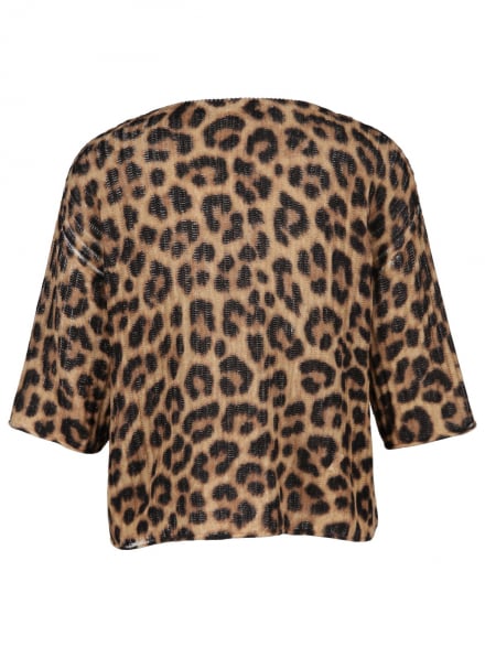 oui - Pullover mit Leomuster