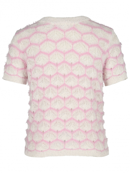 Rich & Royal – Rich &amp; Royal - Kurzarmpullover mit Strickmuster