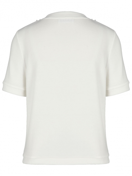 Rich & Royal – Rich &amp; Royal - Strickshirt mit Blumenapplikation