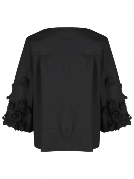 Meimeij – Meimeij - Bluse mit Blumenapplikation
