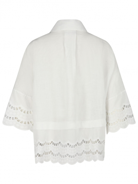 Nevada Love – Nevada Love - Leinenbluse mit Broderie Anglaise