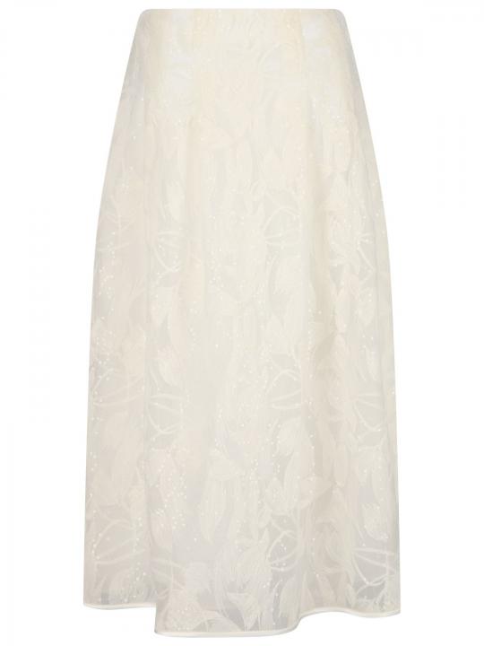 Peserico - Organza-Rock mit Stickerei