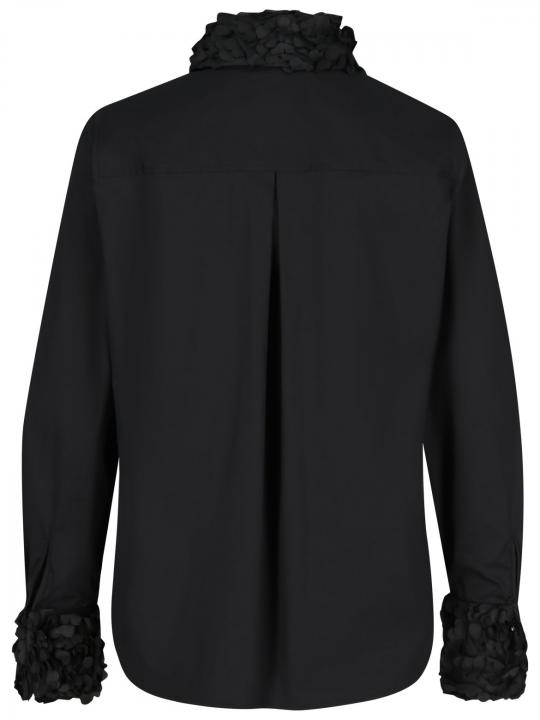 Rossana Diva - Hemdbluse mit Blütenbesatz