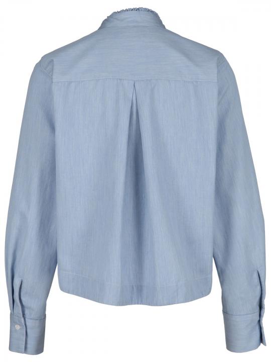 Rossana Diva - Stehkragenbluse mit Rüschendetail