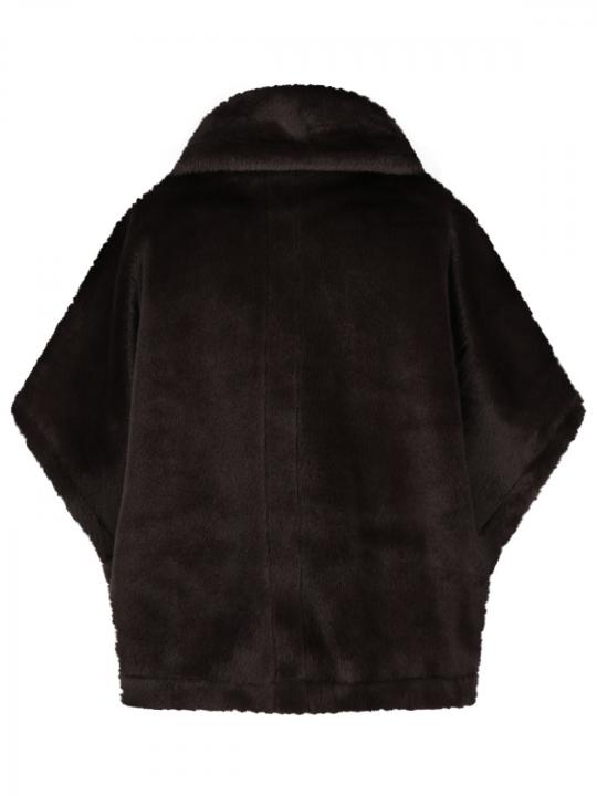Monari - Webpelz-Cape mit aufgesetzten Taschen