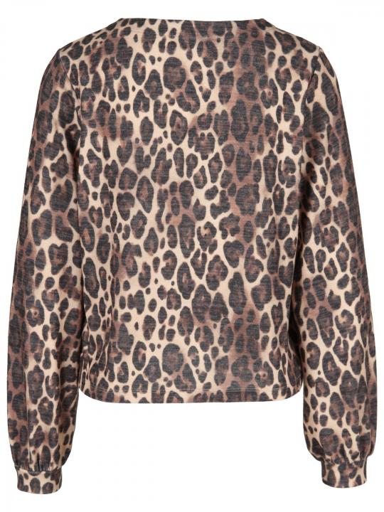 Monari - Sweat-Cardigan mit Leoprint