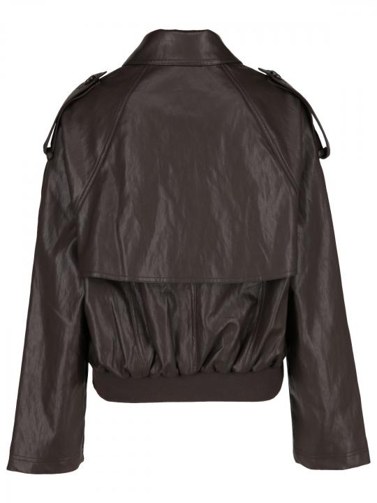 Hearts&More - Kunstlederjacke mit Revers