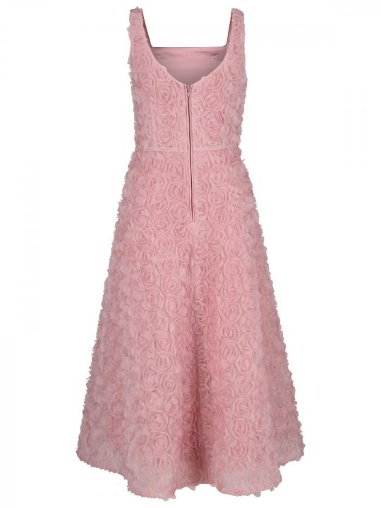 Swing - Midikleid mit Blumenbesatz