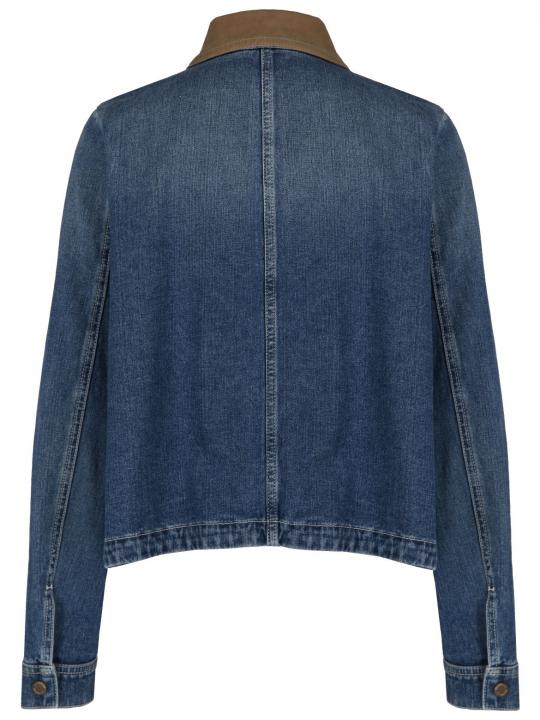 Bazar Deluxe - Jeansjacke mit Kontrastkragen