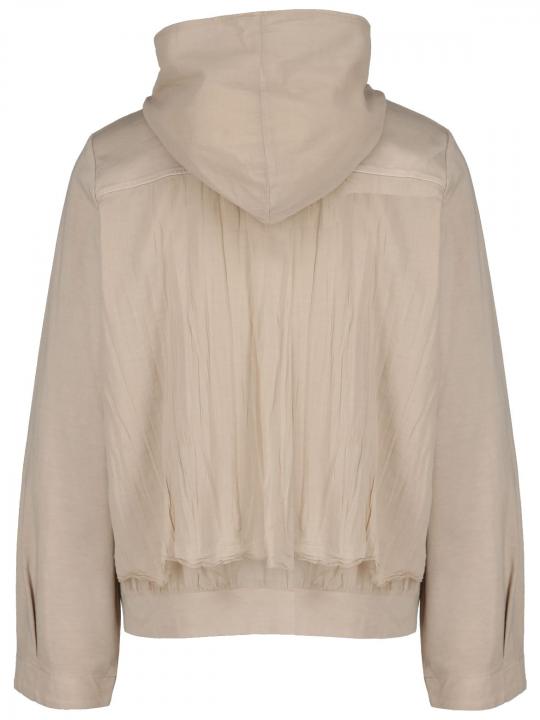 European Culture - Sweatjacke mit Materialmix