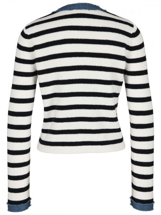 Hearts&More - Cardigan mit Denim-Besatz