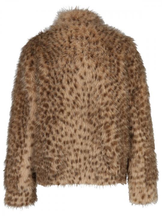 Rich & Royal - Webpelzjacke mit Leoprint