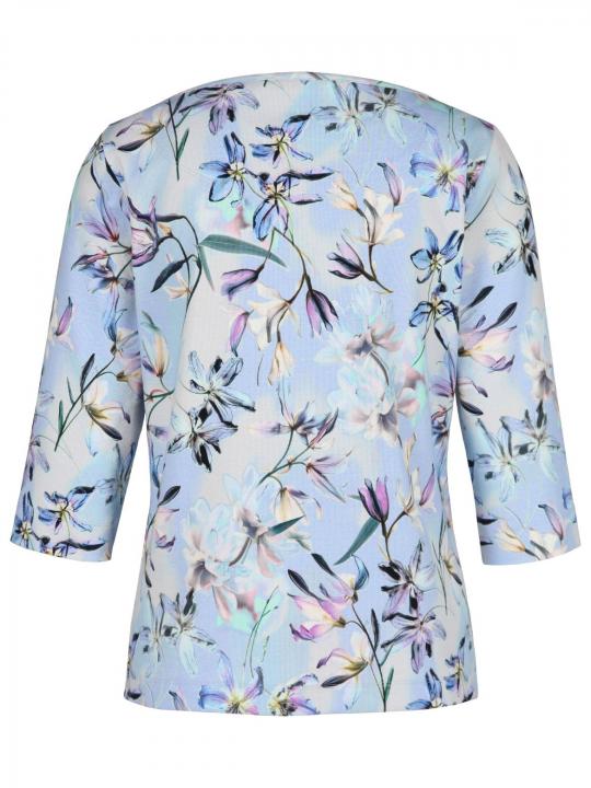 Marc Cain - Rippshirt mit floralem Print