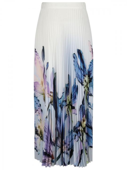 Marc Cain - Plisseerock mit Blumendruck