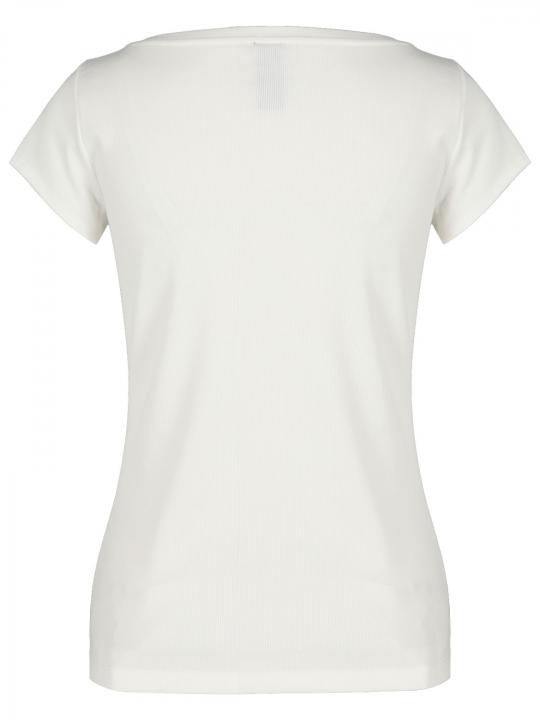 Marc Cain - Rippshirt mit Ausschnitt-Detail