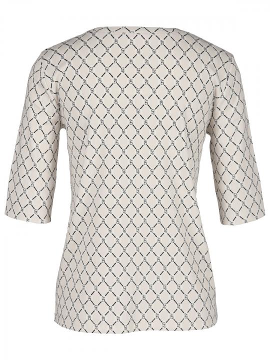 Marc Cain Sport - Rippshirt mit Logo-Print