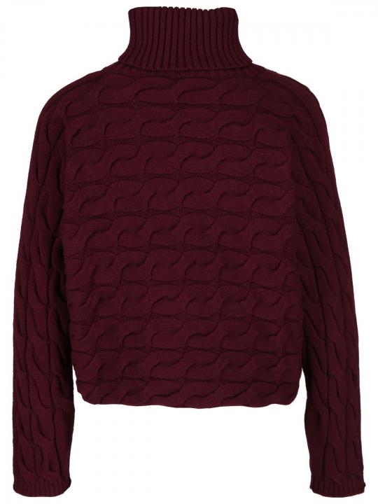 Oui - Strickpullover mit Zopfmuster