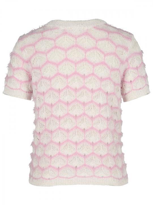 Rich & Royal - Kurzarmpullover mit Strickmuster