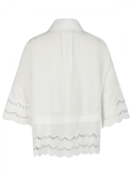 Nevada Love - Leinenbluse mit Broderie Anglaise