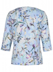 Marc Cain - Rippshirt mit floralem Print