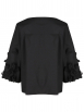 Meimeij - Bluse mit Blumenapplikation
