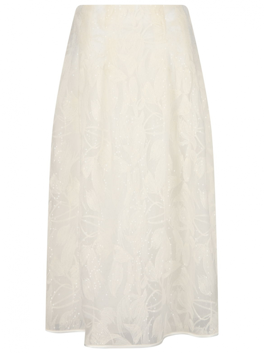 Peserico - Organza-Rock mit Stickerei