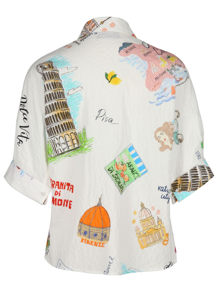 Sem Per Lei - Bluse mit Italienprint