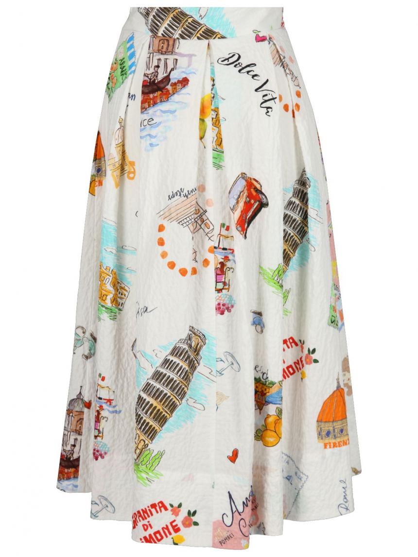 Sem Per Lei - Midirock mit Italienprint