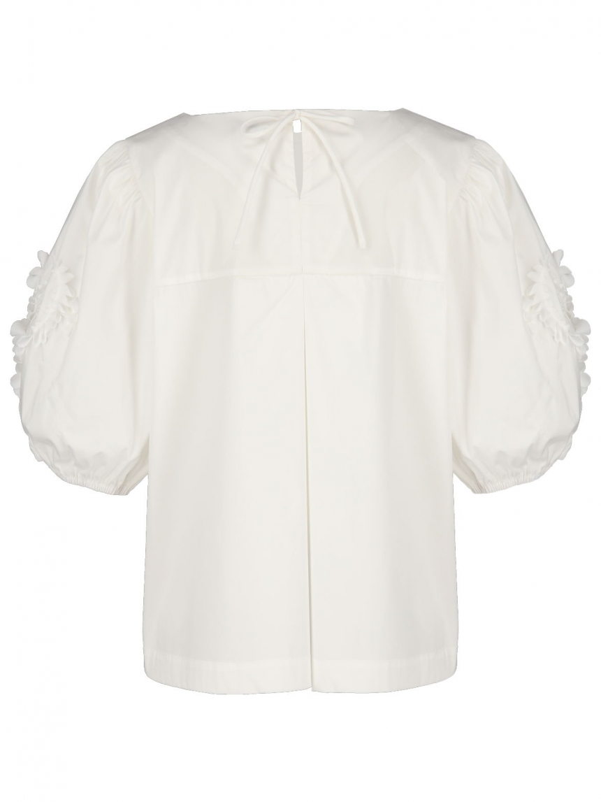 Rena Marx - Bluse mit Blumen-Applikation