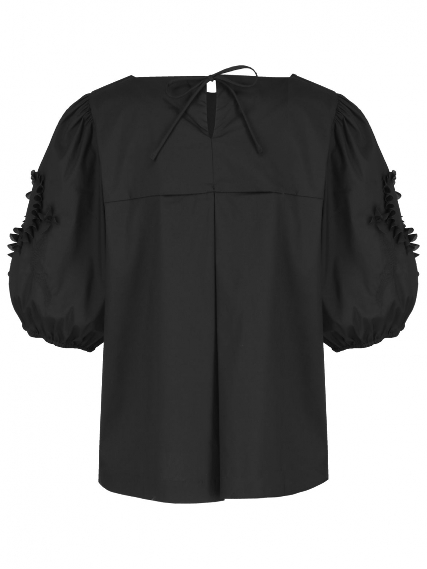 Rena Marx - Bluse mit Blumen-Applikation