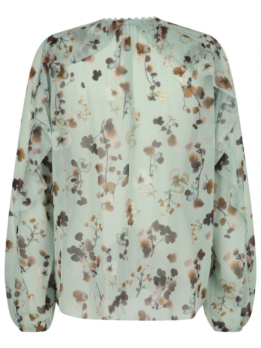 Marc Cain - Volantbluse mit Print
