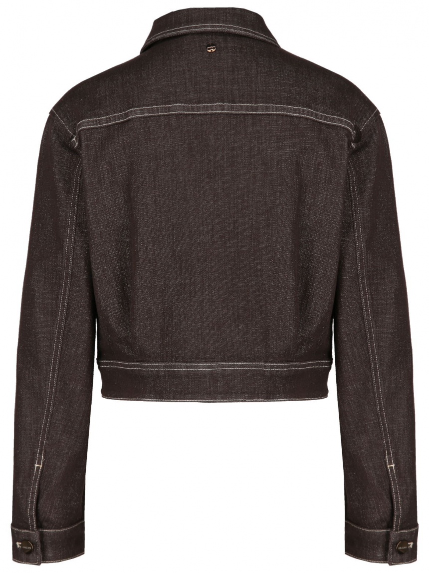 Marc Cain - Jeansjacke mit Metallic-Garn