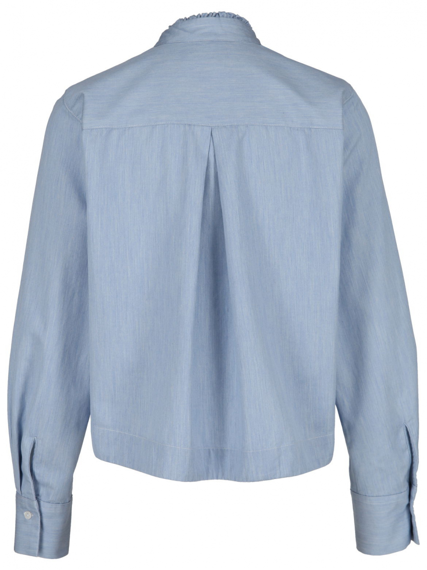 Rossana Diva - Stehkragenbluse mit Rüschendetail
