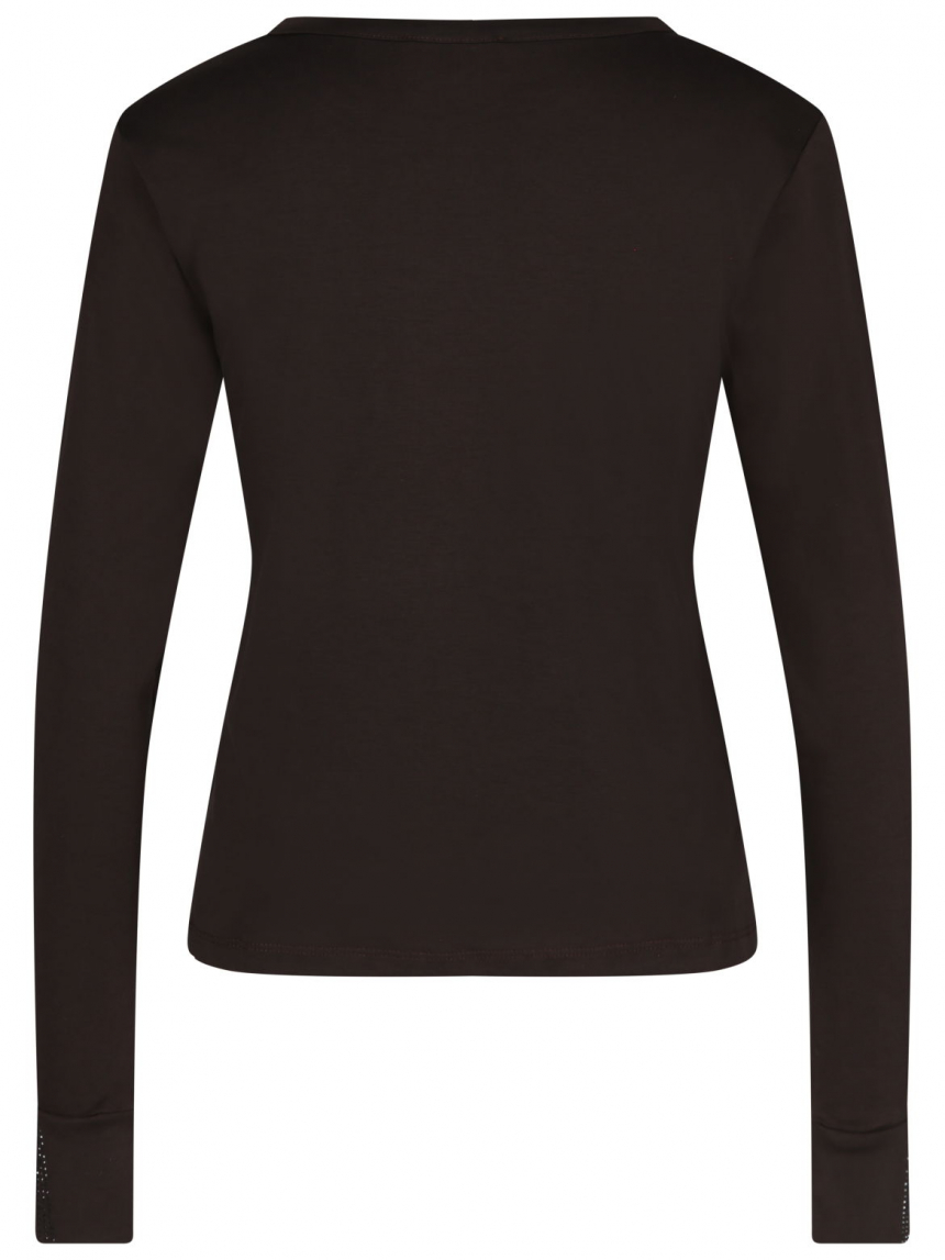 Monari - Langarmshirt mit Strassdetails