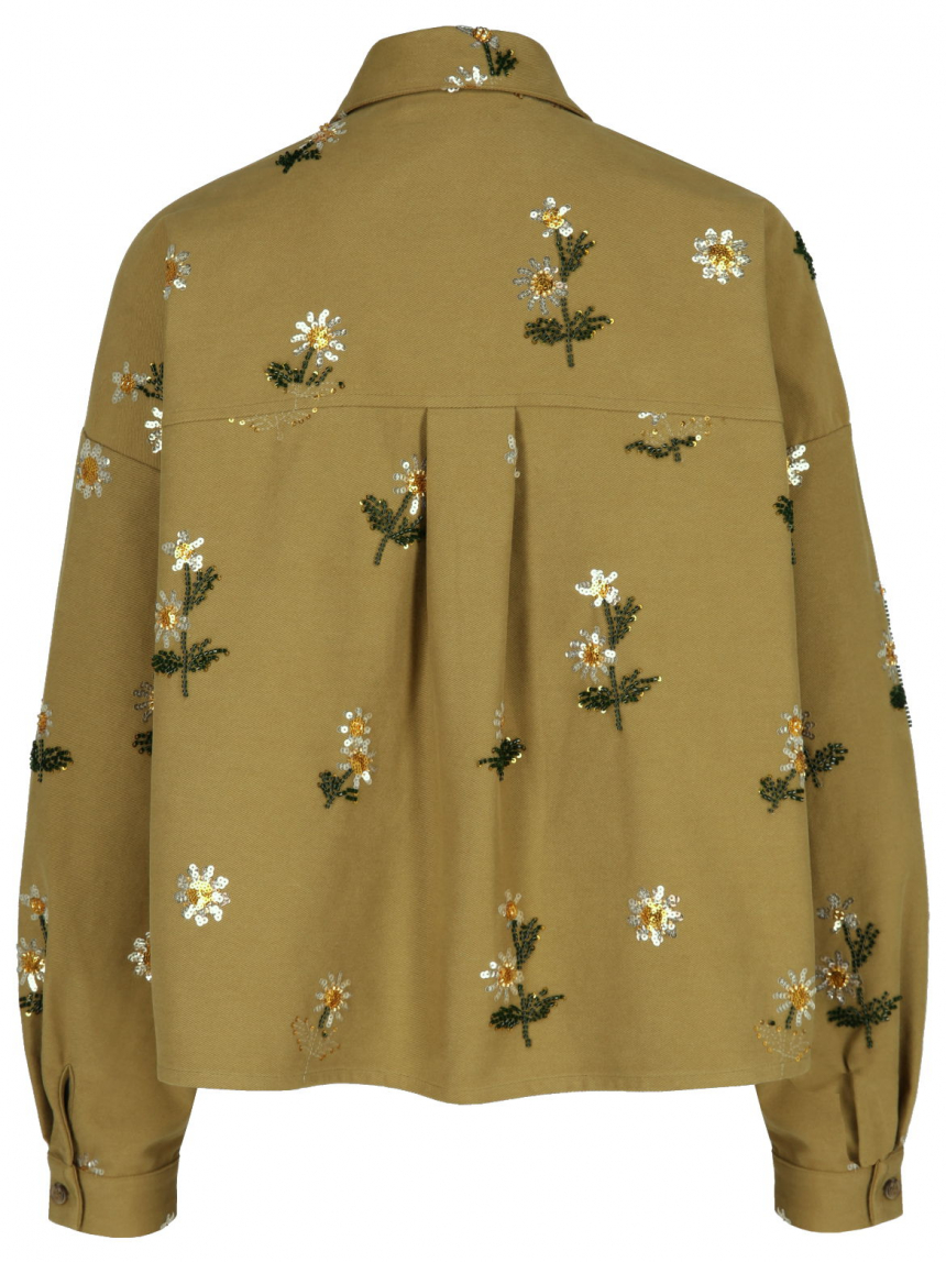 JC Sophie - Overshirt mit Blumenapplikationen