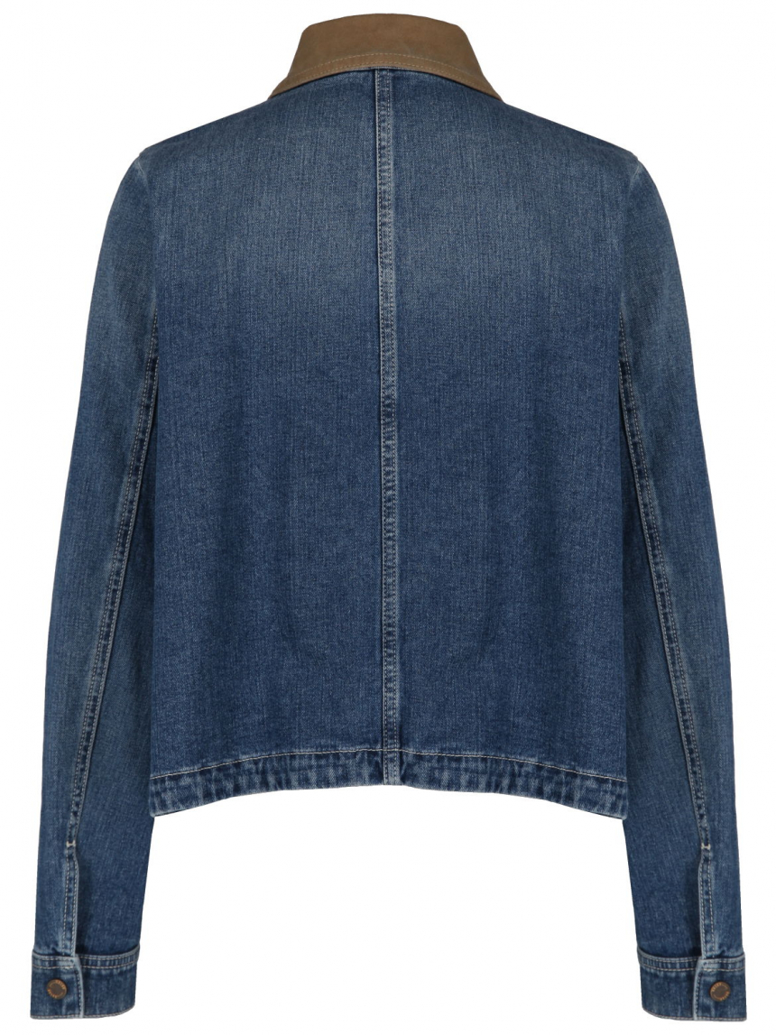 Bazar Deluxe - Jeansjacke mit Kontrastkragen