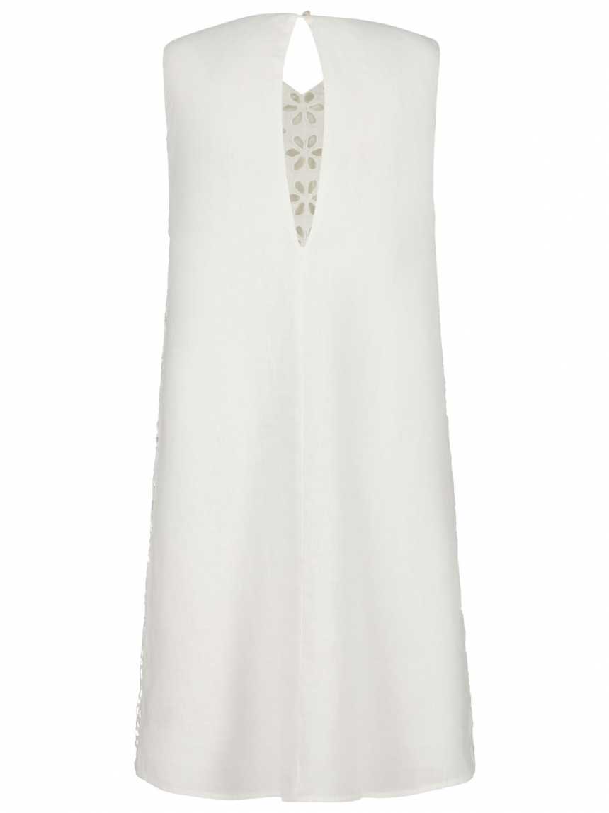 120% Lino - Shiftkleid mit Broderie Anglaise
