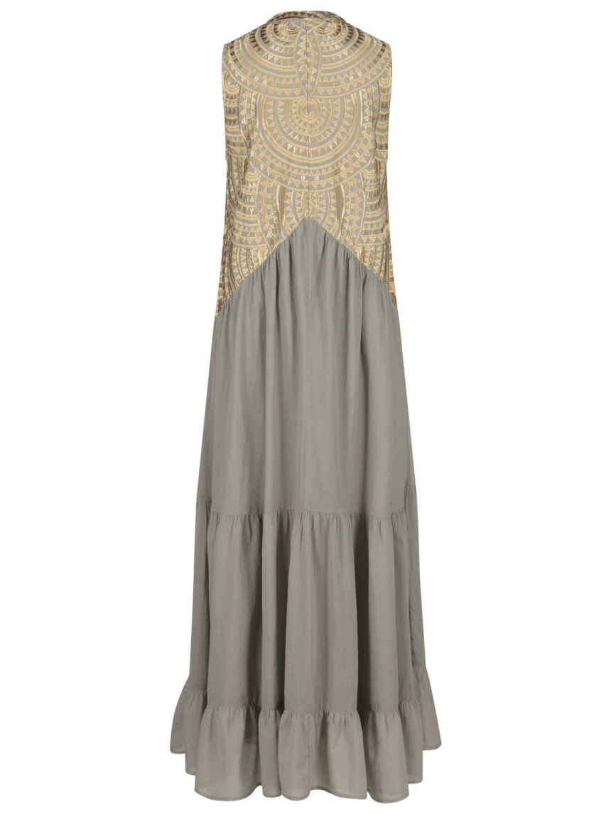 Greek Archaic Kori - Maxikleid mit Stickerei