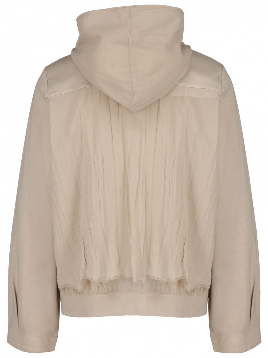 European Culture - Sweatjacke mit Materialmix