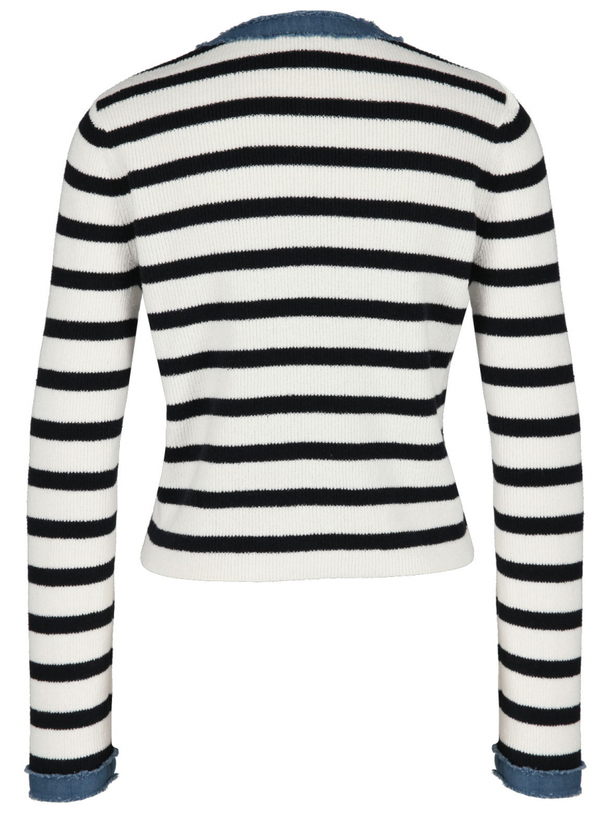 Hearts&amp;More - Cardigan mit Denim-Besatz