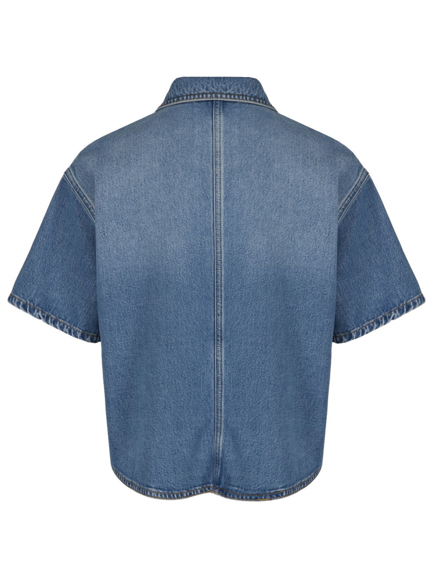 Goldgarn - Kurzarmbluse aus Denim