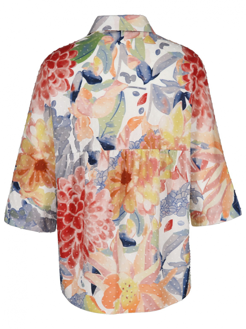 Rena Marx - Hemdbluse mit Blumenprint