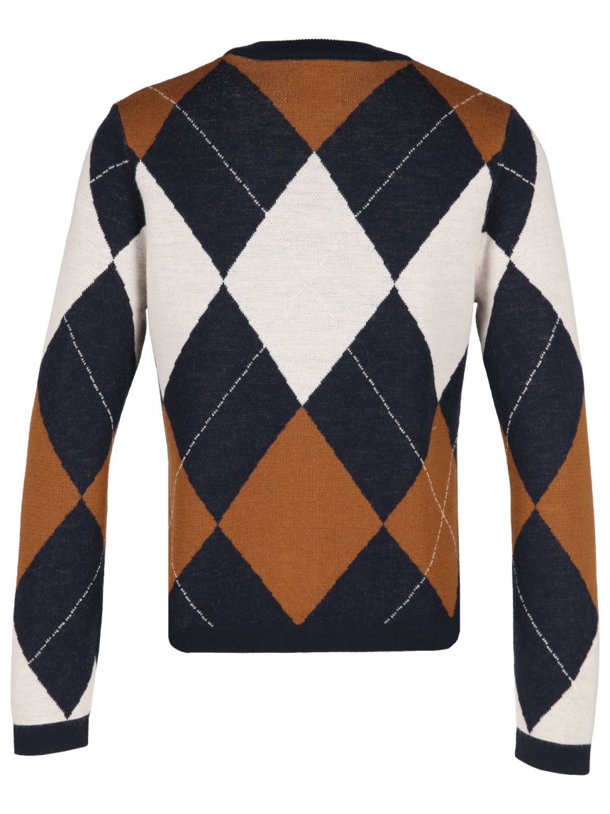 Gant - Cardigan mit Argyle-Muster