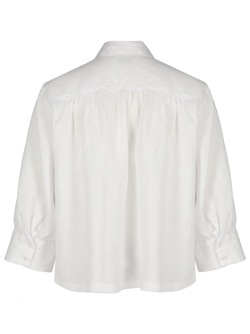 Rossana Diva - Leinenbluse mit weitem Arm